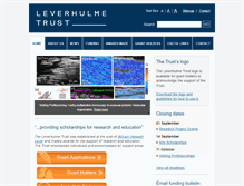 Tablet Screenshot of leverhulme.ac.uk